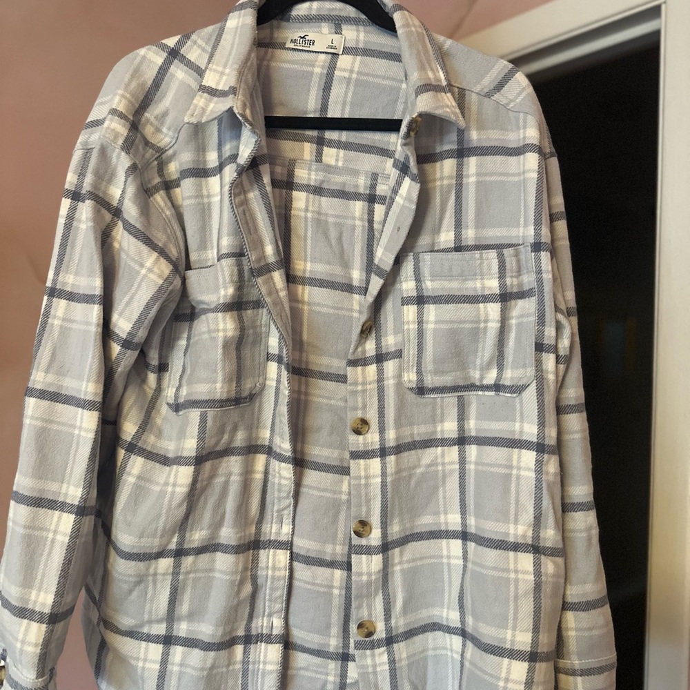 Women’s light blue flannel shirt